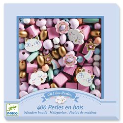 DJECO - PERLES EN BOIS /  ARC-EN-CIEL